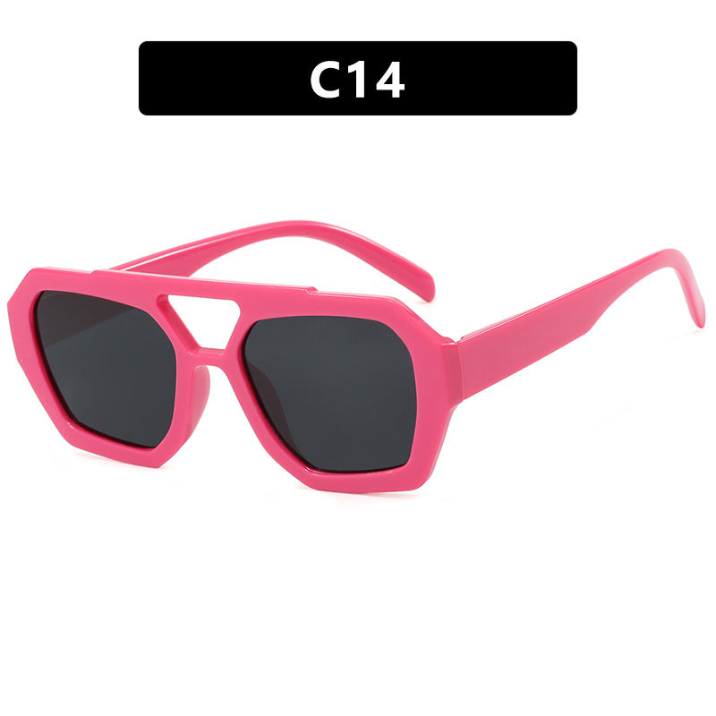 Lunettes irrégulières double pont – Influenceur
