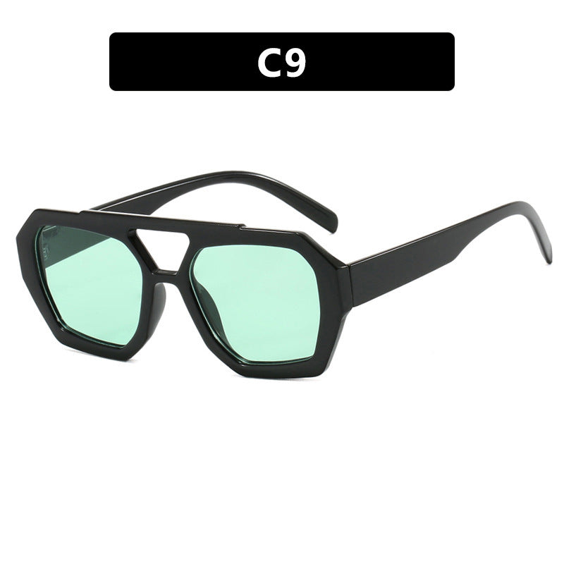 Lunettes irrégulières double pont – Influenceur