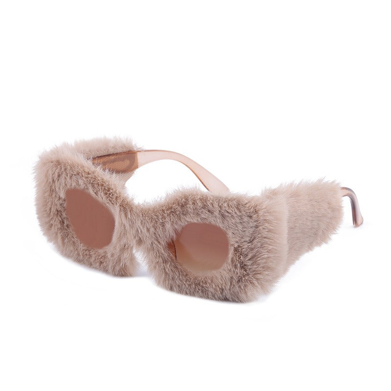 Lunettes de soleil œil de chat hiver à pompons – Tendance TikTok | Femme