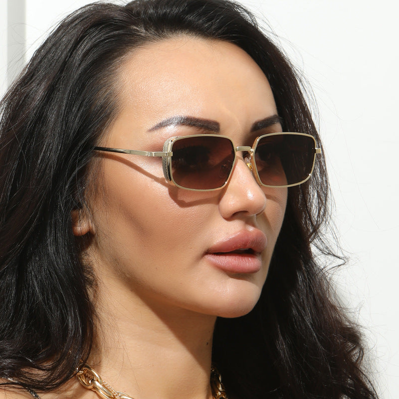 Lunettes de soleil carrées punk métal style Ins – Mixte | LamyHome