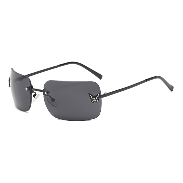 Lunettes de soleil sans monture diamant carré UV400 – Mixte | LamyHome