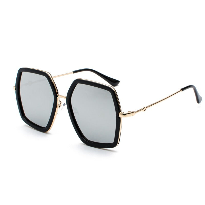 Lunettes de soleil grand cadre métal style Ins – Femme | LamyHome
