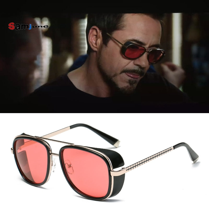 Lunettes de soleil rétro style Iron Man rondes – Homme | LamyHome