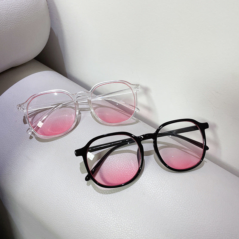 Lunettes irrégulières rose blush – Tendance