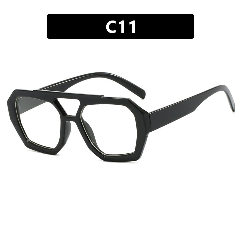Lunettes irrégulières double pont – Influenceur