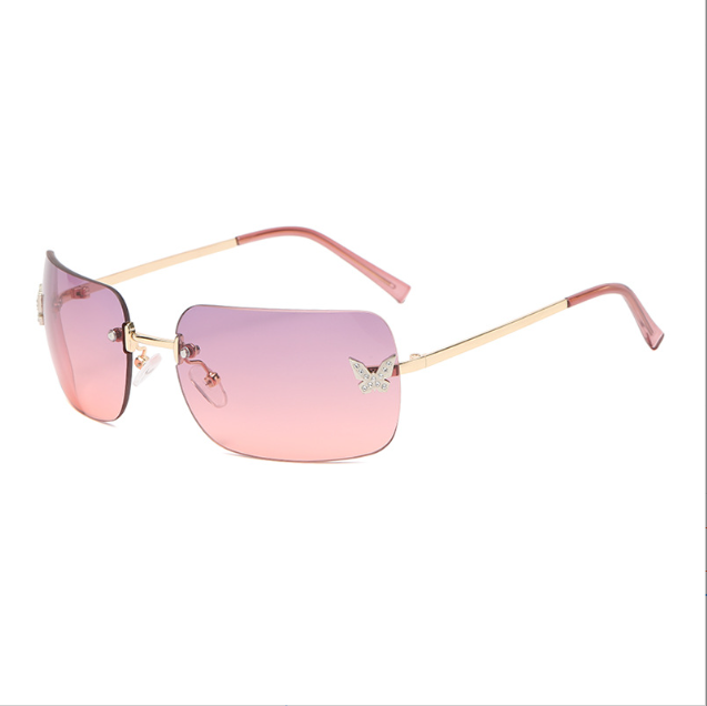 Lunettes de soleil sans monture diamant carré UV400 – Mixte | LamyHome