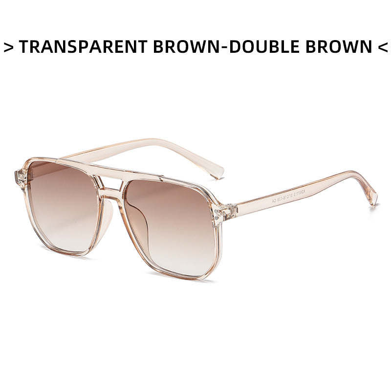 Lunettes rétro double pont grand cadre
