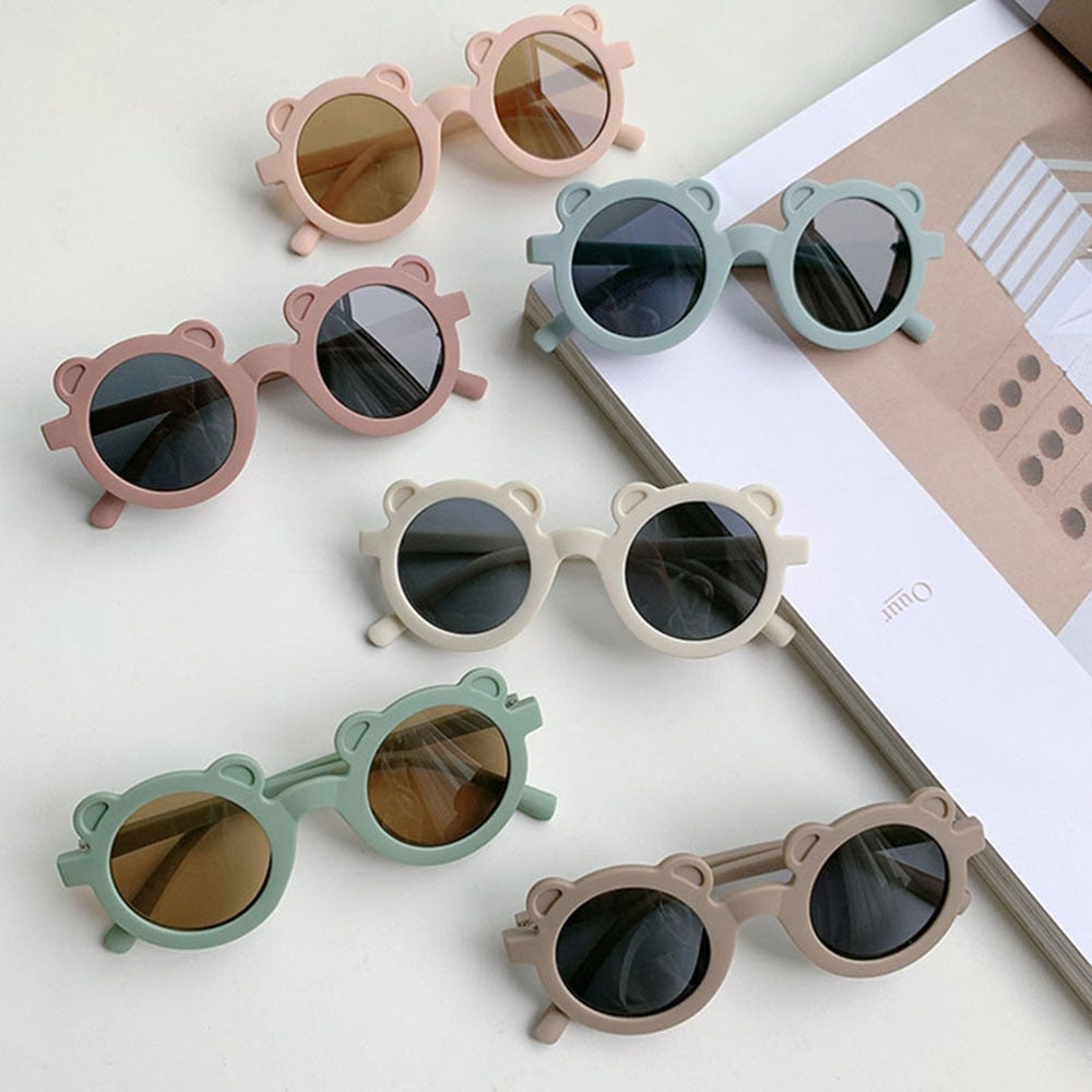 Lunettes de soleil enfant – Ours cartoon rondes UV