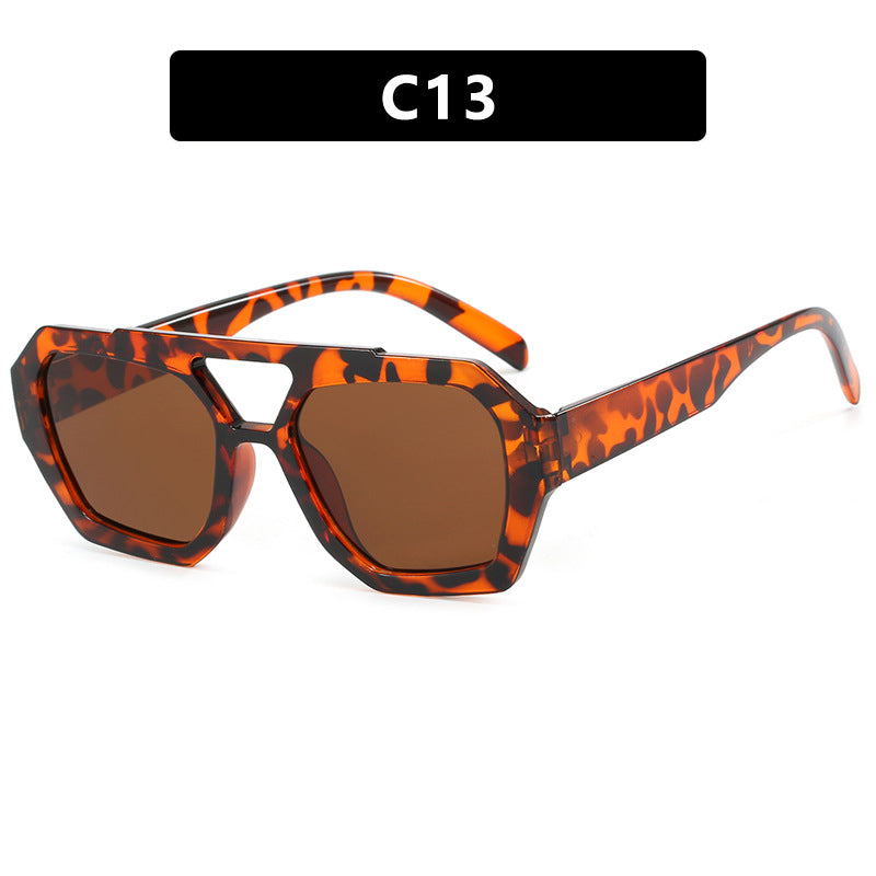 Lunettes irrégulières double pont – Influenceur