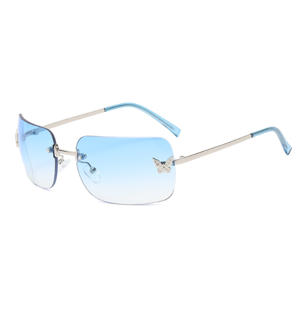 Lunettes de soleil sans monture diamant carré UV400 – Mixte | LamyHome