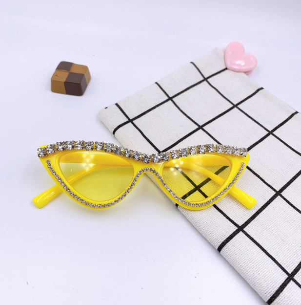 Lunettes de soleil enfant – Couleur unie diamant UV400 (5 couleurs)