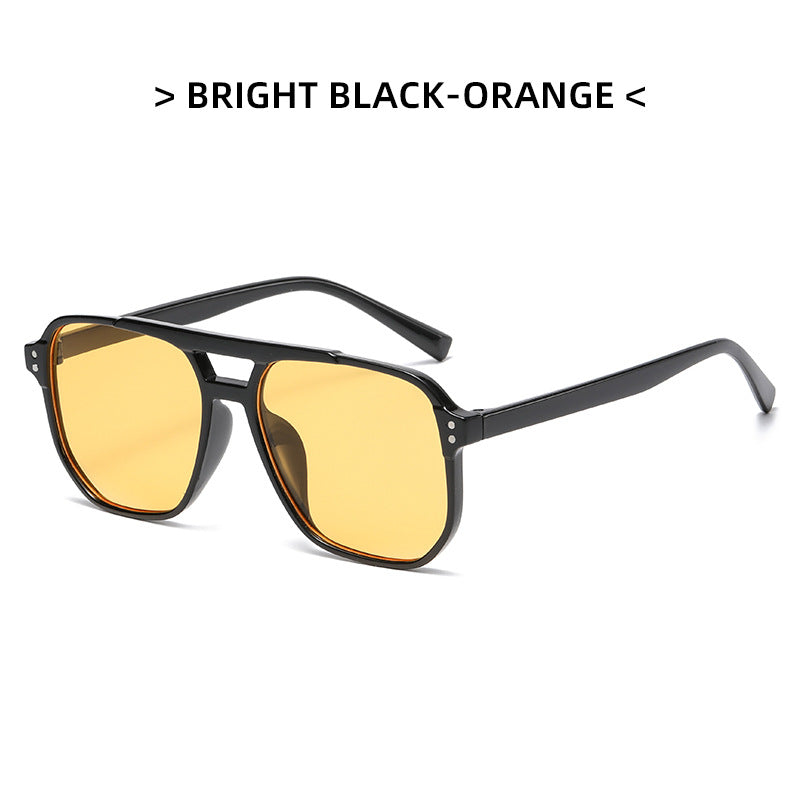 Lunettes rétro double pont grand cadre