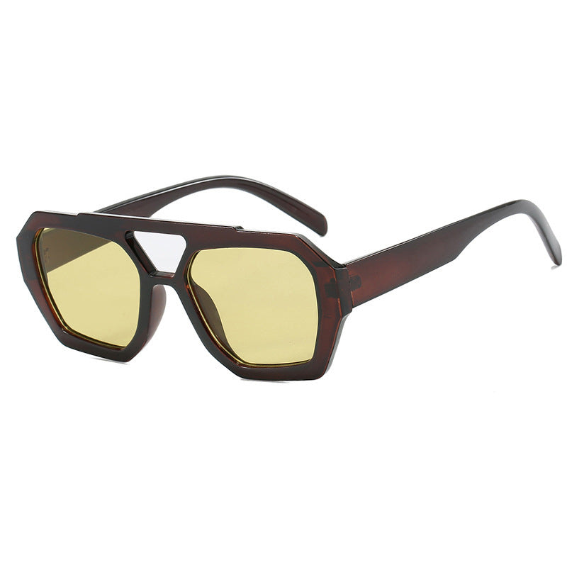 Lunettes irrégulières double pont – Influenceur