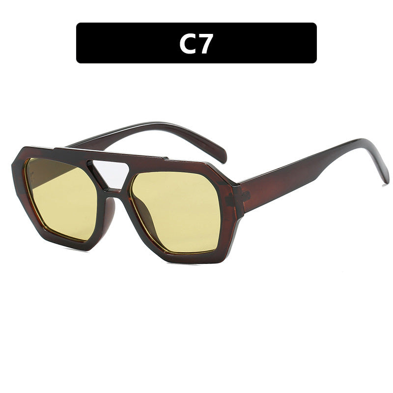 Lunettes irrégulières double pont – Influenceur