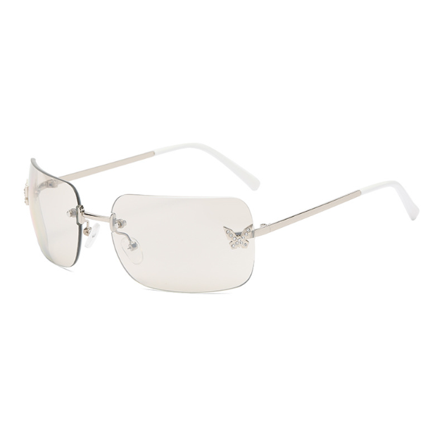 Lunettes de soleil sans monture diamant carré UV400 – Mixte | LamyHome