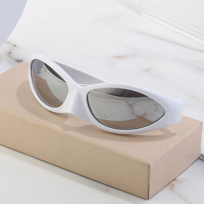 Lunettes de soleil steampunk petit cadre anti-UV – Cyclisme | Femme