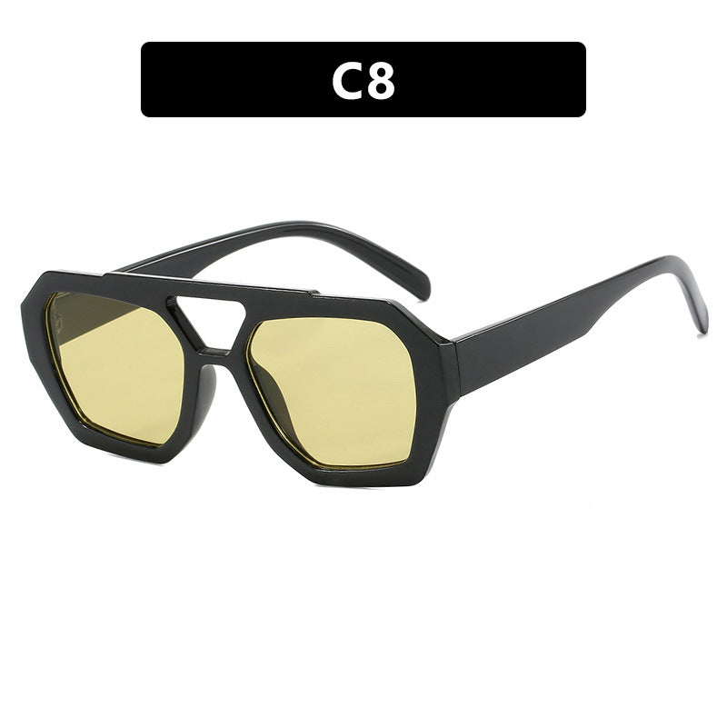 Lunettes irrégulières double pont – Influenceur