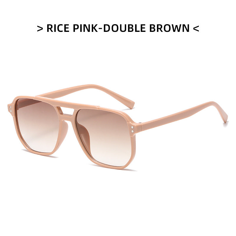Lunettes rétro double pont grand cadre