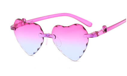 Lunettes de soleil enfant – Cœur rose rétro UV400