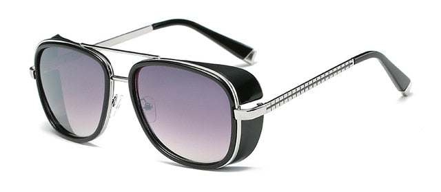 Lunettes de soleil rétro style Iron Man rondes – Homme | LamyHome