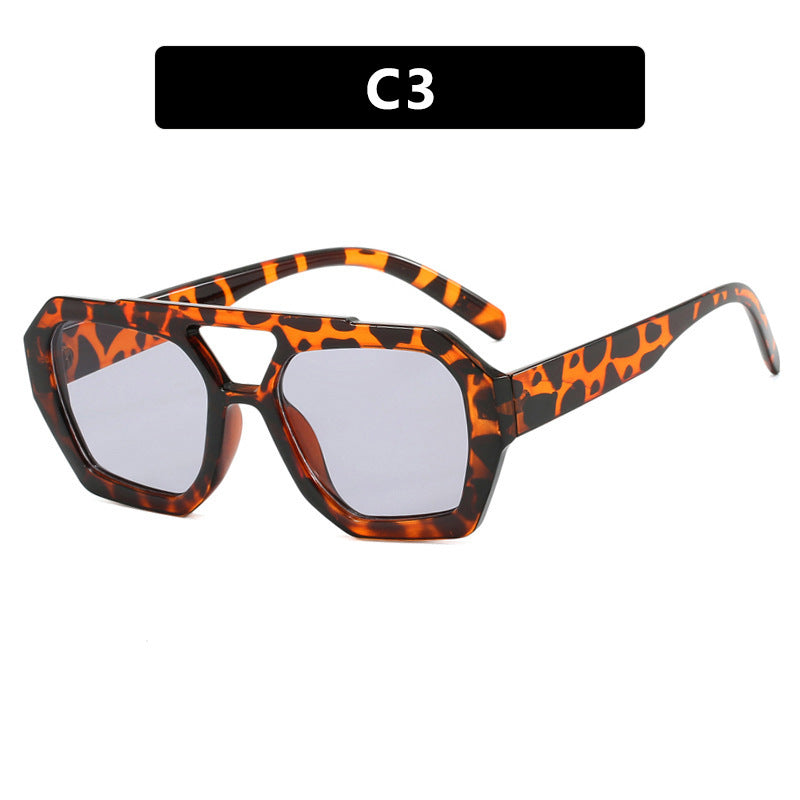 Lunettes irrégulières double pont – Influenceur