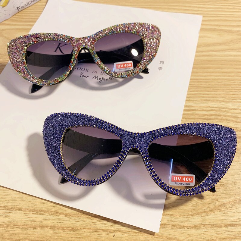 Lunettes de soleil oversize perles & cristaux – Soirée | Femme
