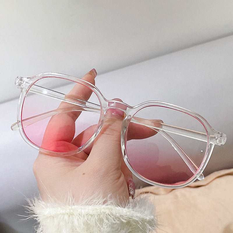 Lunettes irrégulières rose blush – Tendance