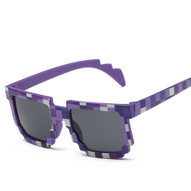 Lunettes de soleil enfant – Style Minecraft carré (5 couleurs)