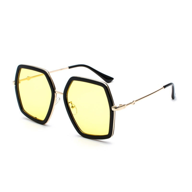 Lunettes de soleil grand cadre métal style Ins – Femme | LamyHome
