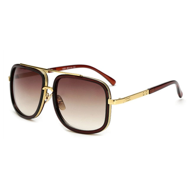 Lunettes de soleil carrées pilote miroir anti-reflet UV400 – Mixte | LamyHome
