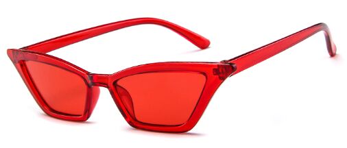 Lunettes de soleil petit cadre œil de chat vintage – Rouge | Femme