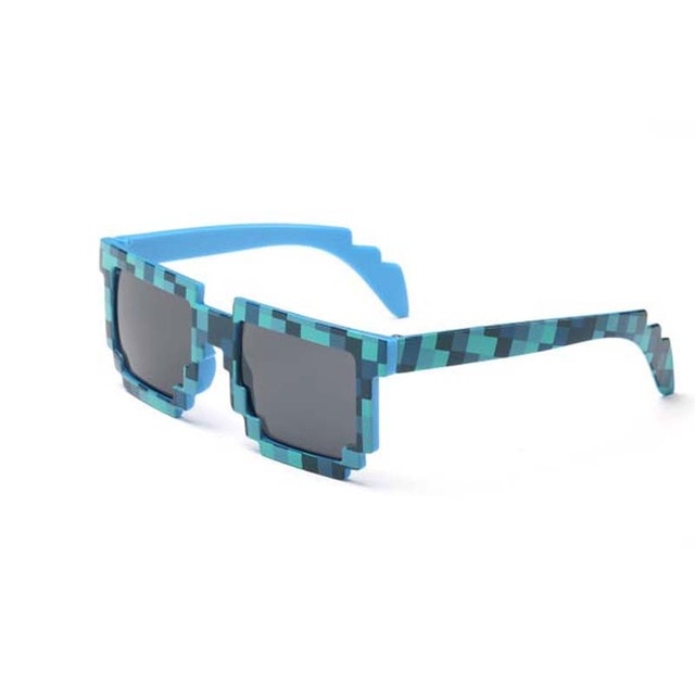 Lunettes de soleil enfant – Style Minecraft carré (5 couleurs)