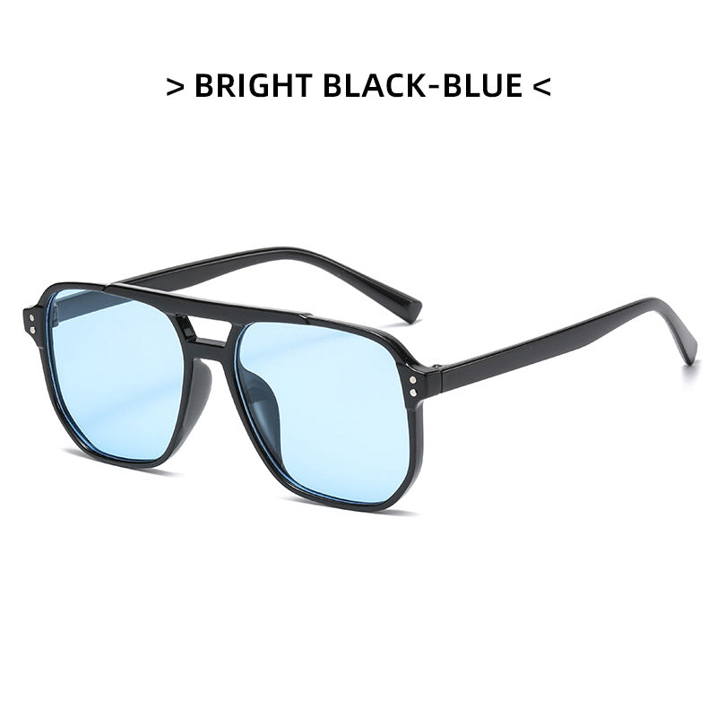 Lunettes rétro double pont grand cadre