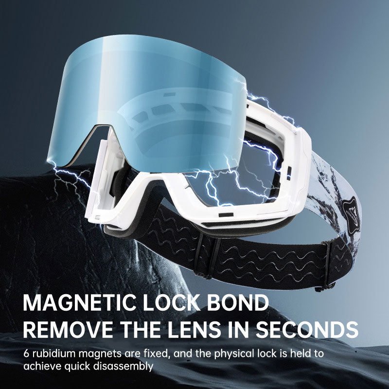 Masque de ski magnétique anti-buée verres interchangeables – Unisexe | LamyHome