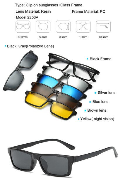 Lunettes de soleil magnétiques 5 verres interchangeables – Mixte | LamyHome