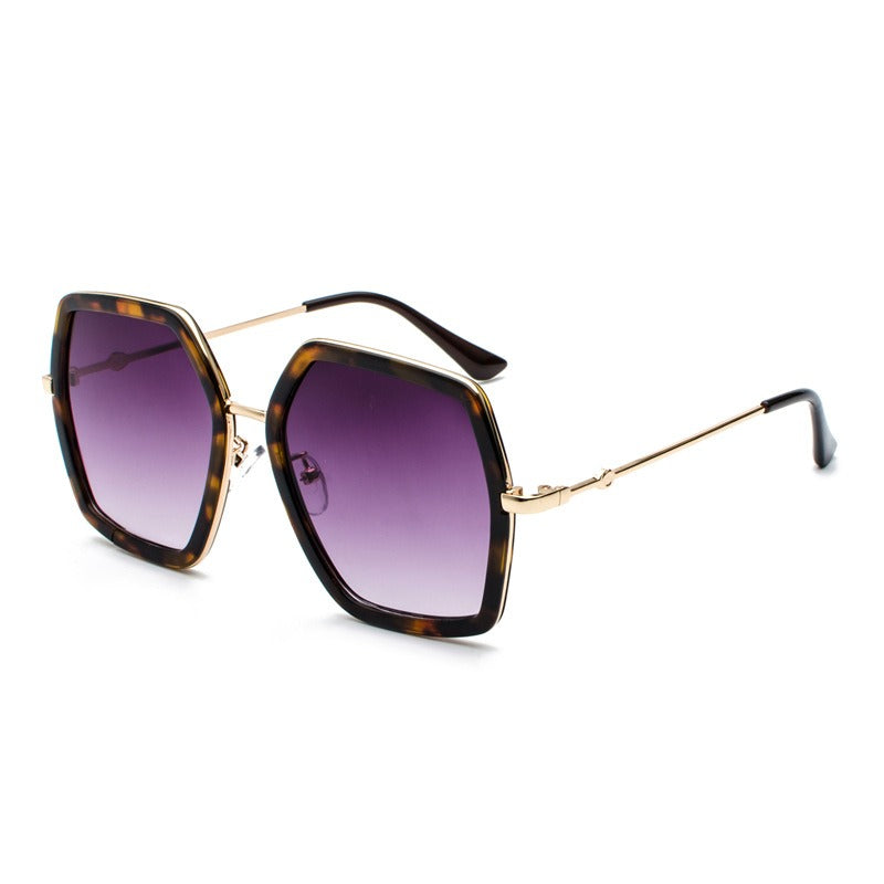 Lunettes de soleil grand cadre métal style Ins – Femme | LamyHome