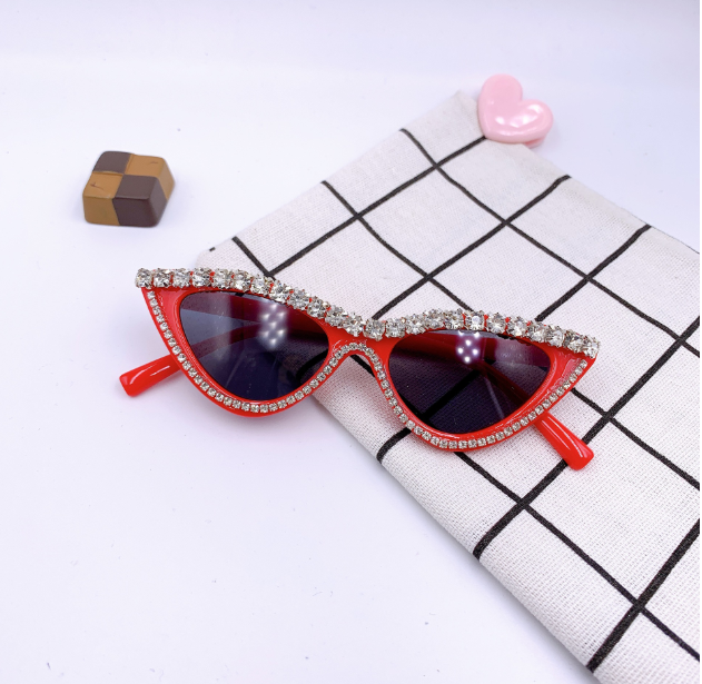 Lunettes de soleil enfant – Couleur unie diamant UV400 (5 couleurs)