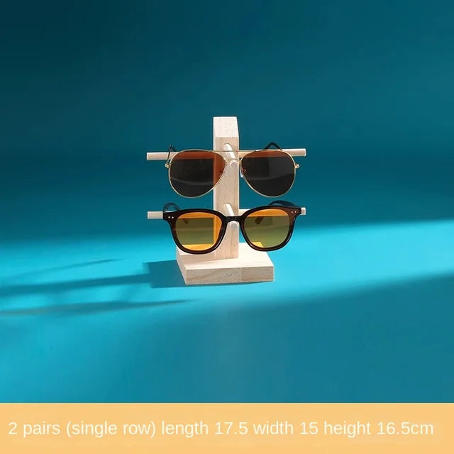 Présentoir à lunettes en bois massif – Rangement Élégant