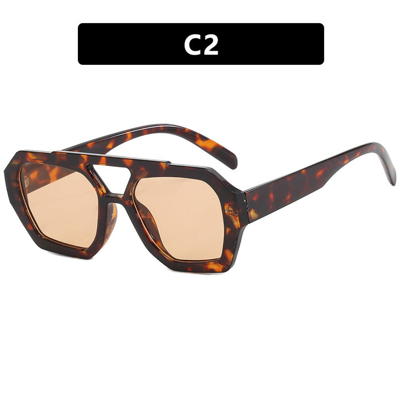 Lunettes irrégulières double pont – Influenceur
