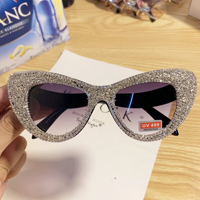 Lunettes de soleil oversize perles & cristaux – Soirée | Femme