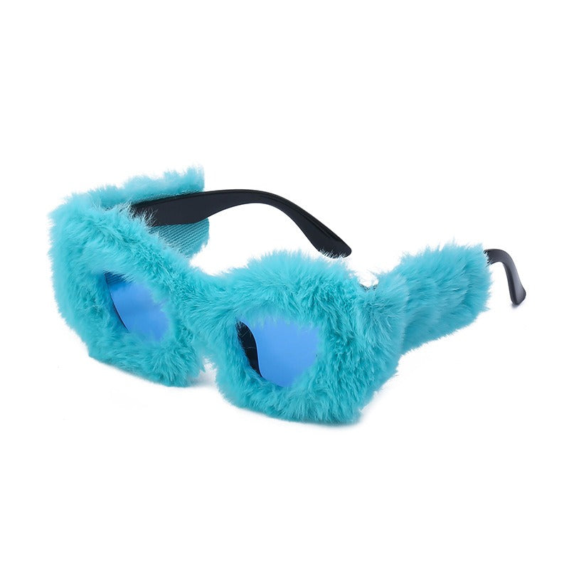 Lunettes de soleil œil de chat hiver à pompons – Tendance TikTok | Femme