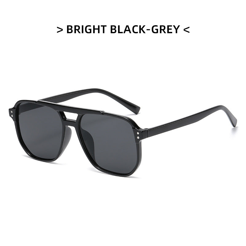 Lunettes rétro double pont grand cadre