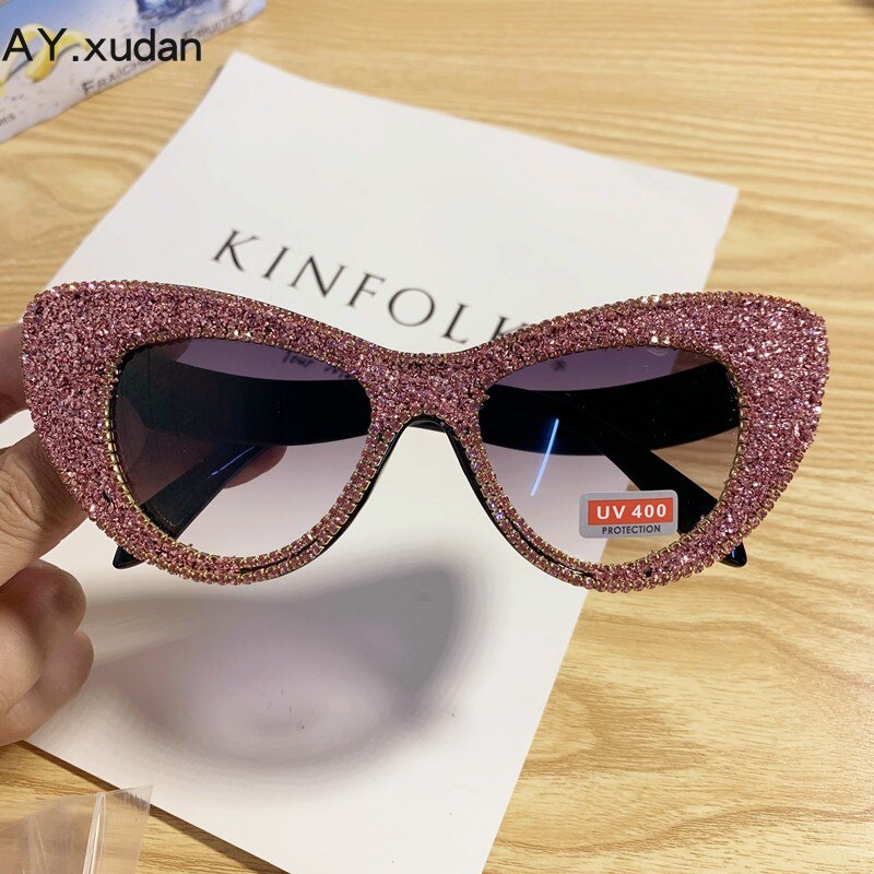 Lunettes de soleil oversize perles & cristaux – Soirée | Femme