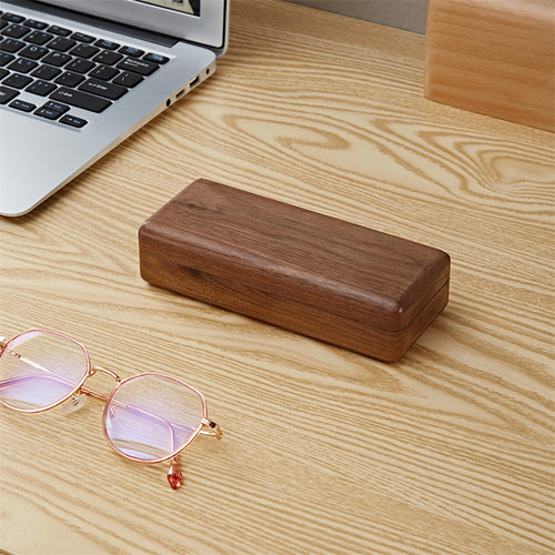 Boîte à lunettes en noyer massif – Luxe & Nature