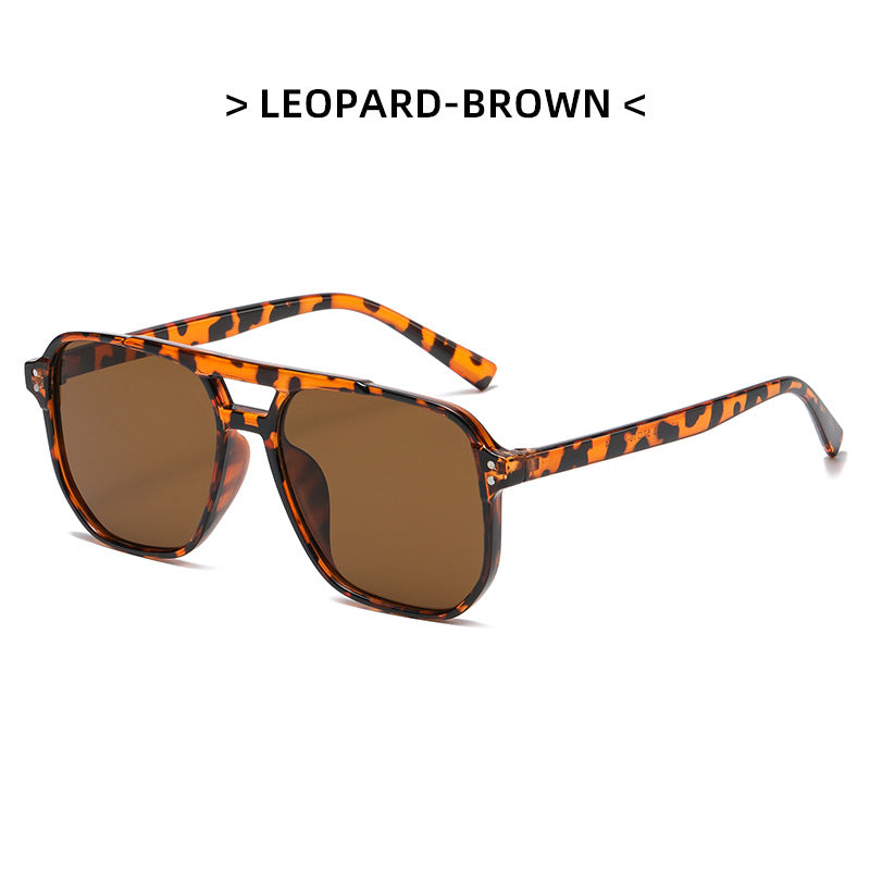 Lunettes rétro double pont grand cadre