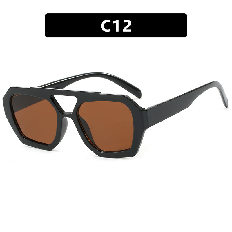Lunettes irrégulières double pont – Influenceur