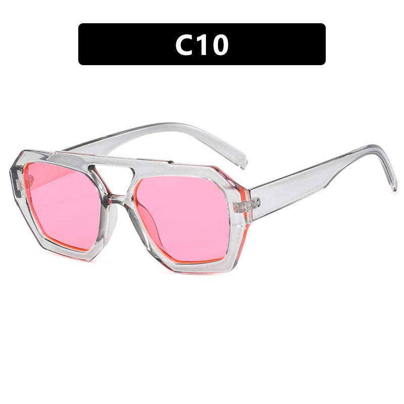 Lunettes irrégulières double pont – Influenceur