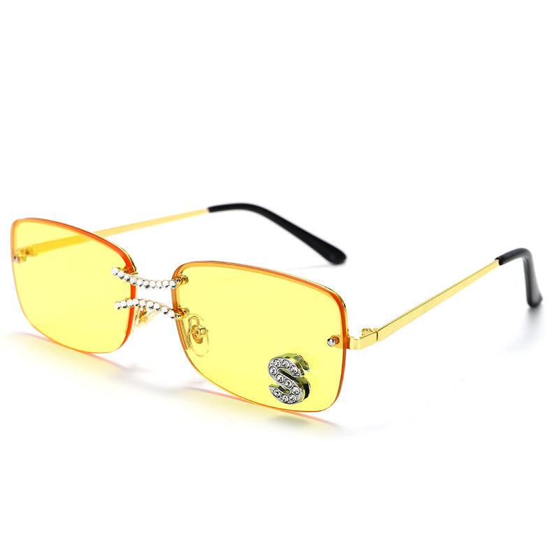 Lunettes de soleil carrées double pont sans monture style Hip-Hop – Mixte | LamyHome