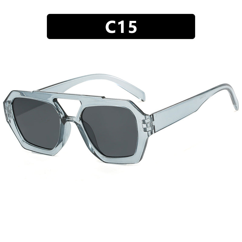 Lunettes irrégulières double pont – Influenceur