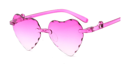 Lunettes de soleil enfant – Cœur rose rétro UV400
